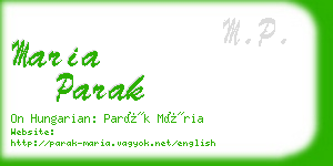 maria parak business card